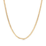 Anchor Chain Necklace // 1mm // Yellow Gold Plated Brass (16"L)