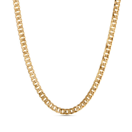 Miami Cuban Chain Necklace // 1.8mm // Yellow Gold Plated Brass (16"L)