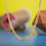 Miami Cuban Chain Necklace // 1.8mm // Yellow Gold Plated Brass (16"L)