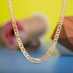 Anchor Chain Necklace // 2mm // Yellow Gold Plated Brass (16"L)