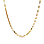 Miami Cuban Chain Necklace // 1.2mm // Yellow Gold Plated Brass (16"L)