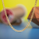 Anchor Chain Necklace // 1.5mm // Yellow Gold Plated Brass (16"L)