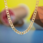 Curb Chain Necklace // 2.5mm // Yellow Gold Plated Brass (16"L)