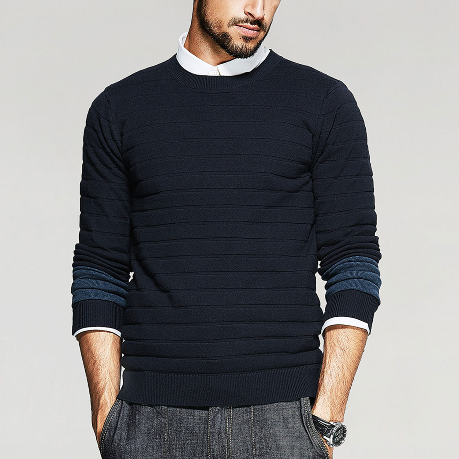 Isaac Knit Sweater // Navy (2X-Large) - KHeart - Touch of Modern