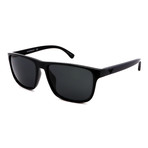 Emporio Armani // Men's EA4087-50178759 Square Sunglasses // Black + Gray