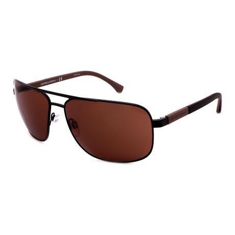 Emporio Armani // Men's EA2084-30017363 Sunglasses // Brown Metal + Gray