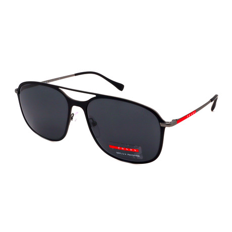 Prada // Men's PS53TS-DG05S0 Sunglasses // Black + Gray