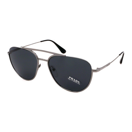 Prada // Men's PR50US-5AV5SO Sunglasses // Silver + Black + Gray