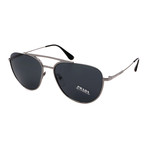 Prada // Men's PR50US-5AV5SO Sunglasses // Silver + Black + Gray