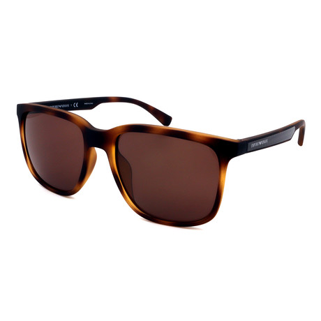 Emporio Armani // Men's EA4104-55947358 Sunglasses // Dark Havana + Brown