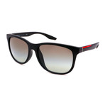 Prada // Men's PS03OSF-1B03M1 Sunglasses // Black + Gray