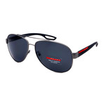 Prada // Men's PS55QS-DG15Z1 Sunglasses // Black + Gunmetal + Grey