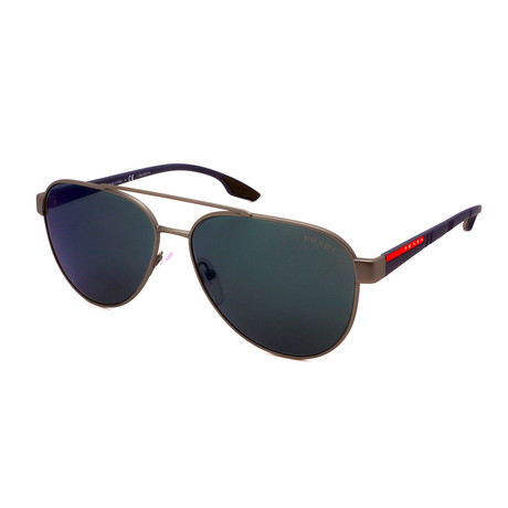 Prada // Men's PS54TS-DG1387 Sunglasses // Black + Gray + Blue