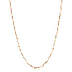 Hollow 14K Gold Figaro Chain Necklace // 2mm // Yellow (16" // 1.4g)