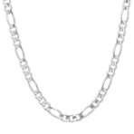 Hollow 10K Gold Figaro Chain Necklace // 5.5mm // White (18" // 4.3g)