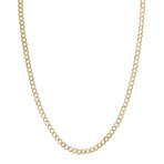 Hollow 18K Gold Cuban Chain Necklace // 3.5mm // Yellow (16" // 2.8g)
