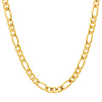 Hollow 10K Gold Figaro Chain Necklace // 5.5mm // Yellow (18" // 4.3g)