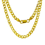 Hollow 14K Gold Cuban Chain Necklace // 6.5mm // Yellow (22" // 11.5g)