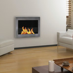 Anywhere Fireplace SoHo // Indoor Wall Mount Fireplace +  6-Pack SmartFuel (Stainless Steel)