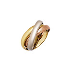 Cartier 18K Yellow + 18k White Gold + 18k Rose Gold Le Must De Cartier Trinity Ring // Ring Size: 7.5 // Pre-Owned