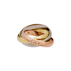 Cartier 18K Yellow + 18k White Gold + 18k Rose Gold Le Must De Cartier Trinity Ring // Ring Size: 6.25 // Pre-Owned