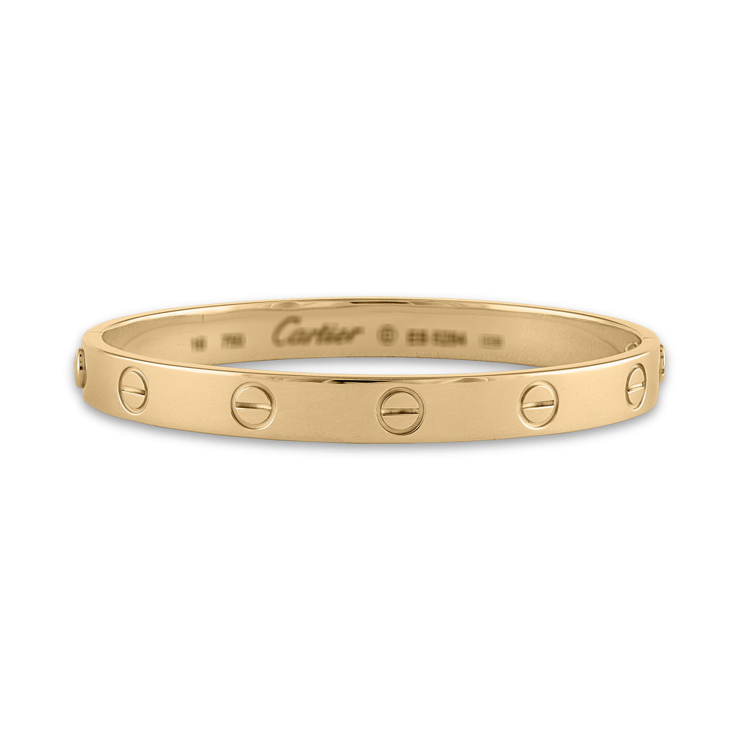 Cartier 18k Yellow Gold Love Bracelet Size 16cm Pre Owned Dazzling Designer Jewelry Touch Of Modern