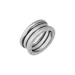 Bulglari 18k White Gold B.Zero 3 Band Ring // Ring Size: 6 // Pre-Owned