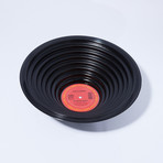 Vintage Vinyl Recycled Stepped Record Bowl (Rock)