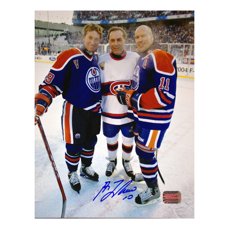 Guy Lafleur + Mark Messier + Wayne Gretzky // Signed