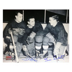 Sid Abel + Ted Lindsay // Autographed 8x10 Photo // Detroit Red Wings