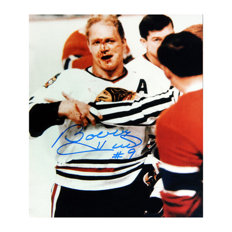 Bobby Hull Signed 8x10 Photo // Chicago Blackhawks (Bloody)