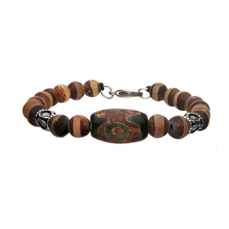 Agate Stone Bracelet // Brown