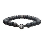 Hematite Stone Bracelet // Gray