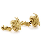 Montegrappa Mythical "Dragon" 18K Yellow Gold Cufflinks // Store Display