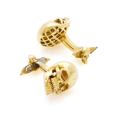 Montegrappa "Chaos" 18K Yellow Gold Cufflinks // Store Display