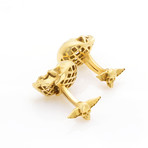 Montegrappa "Chaos" 18K Yellow Gold Cufflinks // Store Display