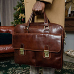 The Stand // Leather Briefcase // Brown