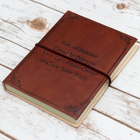 Handmade Leather Journal // Not All Storms Come To Disrupt