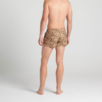 Earth Dancers Printed Swim Shorts // Brown (S)