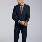 Watson Modern Fit Wool Suit // Navy Plaid (US: 46L)