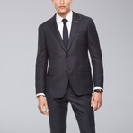 Winslo Slim Fit Wool Suit // Navy Plaid (US: 42R)