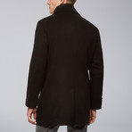 LeClaire Slim Fit Wool + Cashmere Overcoat // Black (US: 48R)