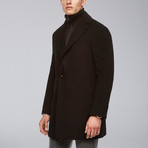 LeClaire Slim Fit Wool + Cashmere Overcoat // Black (US: 48R)