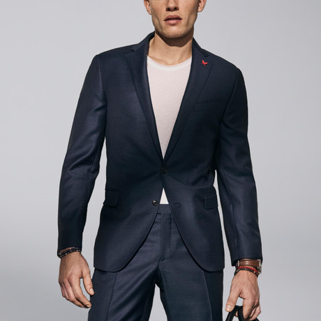 Westbury Contemporary Tailored Wool Suit // Medium Blue (US: 38R)