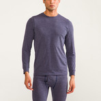 Phoenix Long Sleeve Thermal Base Layer Top // Navy (M)