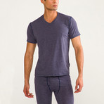 Finley Short Sleeve Thermal Base Layer Top // Navy (L)