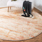 Unique Loom Sardinia Helios Rug // Orange // Round