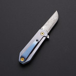 Kill-A-Bite Folding Knife Damascus + Carbon Fiber