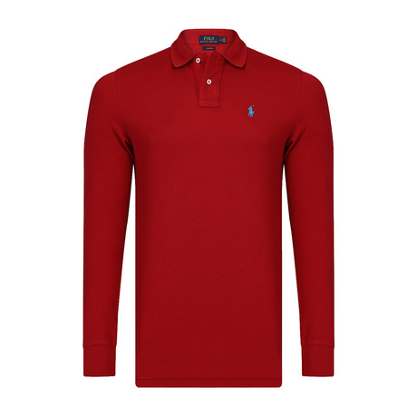 Long-Sleeve Polo Shirt // Red (S)