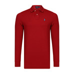 Long-Sleeve Polo Shirt // Red (S)